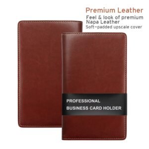 Leather Business Card Book Holder, Professional Business Cards Book